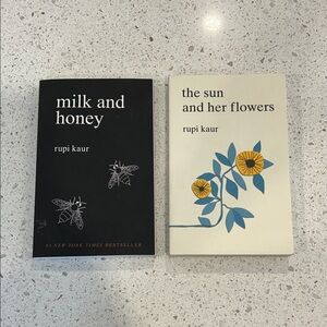 Milk and Honey / The Sun and Her Flowers Paperback Book Set - Black & Cream